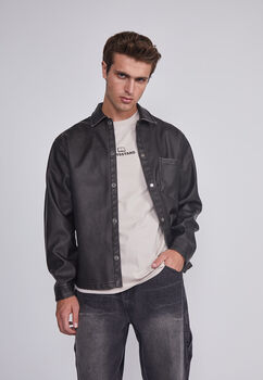 Chaqueta Hombre Sobrecamisa Negro Sioux